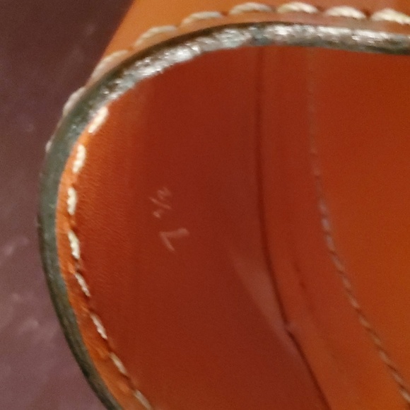 Tod's Orange Buckle Kitten Heel Mules/Sandals 7.5 - Picture 4 of 12